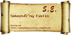 Sebestény Evelin névjegykártya